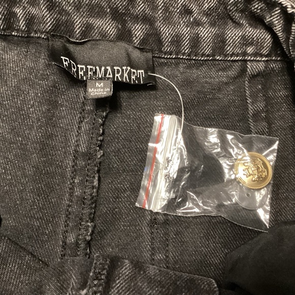 🩵NWT🩵 FREE MARKET WASHED BLACK HIGH WAISTED WIDE LEG BELL BOTTOM JEANS SZ M-28” - Picture 6 of 7